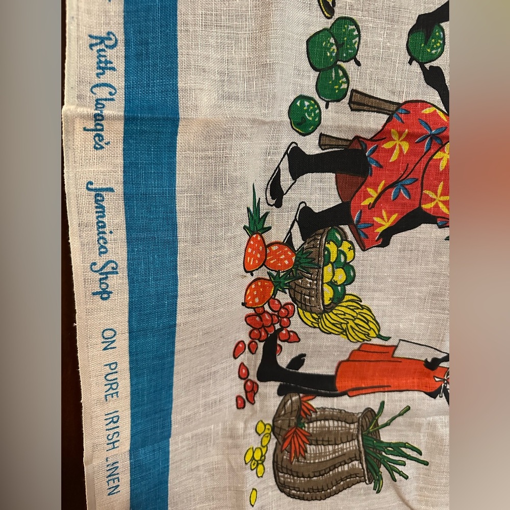 Hand Printed Jamaican Linen Wall Art - Picture 3 of 4
